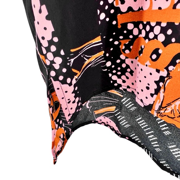 Weekday Sublime Bowe Blouse Small Abstract Print Billowing Sleeve Flowy Colorful - Picture 11 of 16